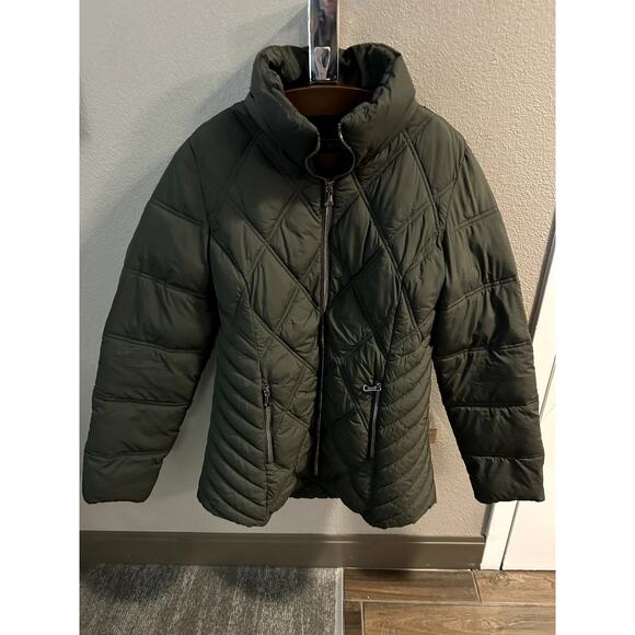 Bernado Full Circle Puffer Green Jacket Size M - Picture 2 of 7